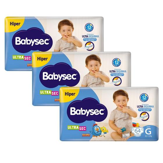 Fralda Babysec Ultrasec G 192 Unidades Menor preço em Fralda Babysec Ultrasec G 192 Unidades