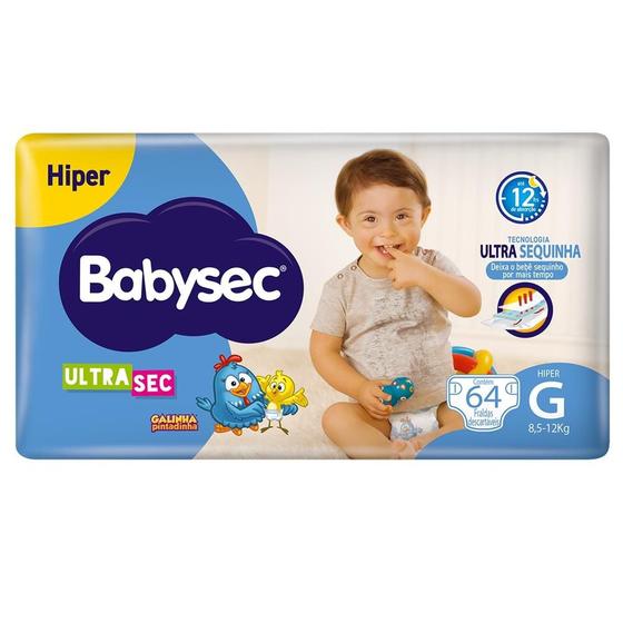 Fralda Babysec Ultrasec G 64 Unidades Menor preço em Fralda Babysec Ultrasec G 64 Unidades