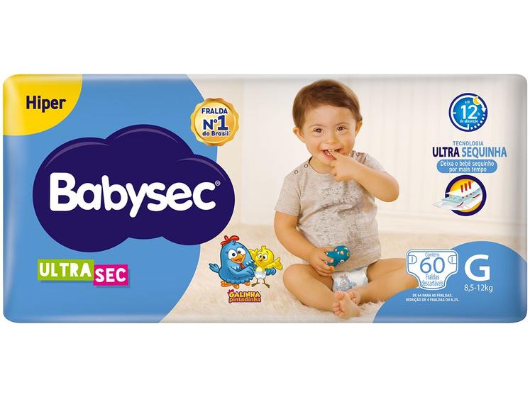 Fralda Babysec Ultrasec Galinha Pintadinha Tam. G 8,5 a 12k Menor preço em Fralda Babysec Ultrasec Galinha Pintadinha Tam. G 8,5 a 12k