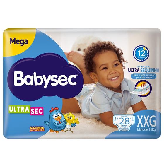 Fralda Babysec Ultrasec Xxg 28 Unidades Menor preço em Fralda Babysec Ultrasec Xxg 28 Unidades