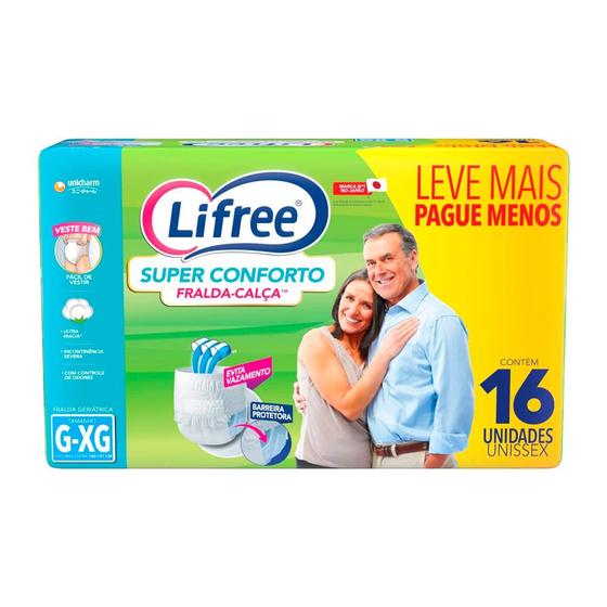 Imagem de Fralda Calça Lifree Super Conforto Tamanho G/XG com 16 Unidades