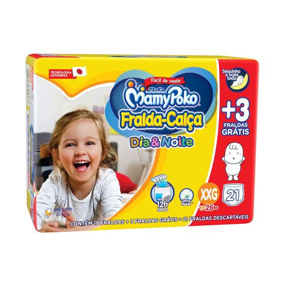 Fralda Calça MamyPoko Dia e Noite Tamanho XXG 18 + 3 Unidades é boa?