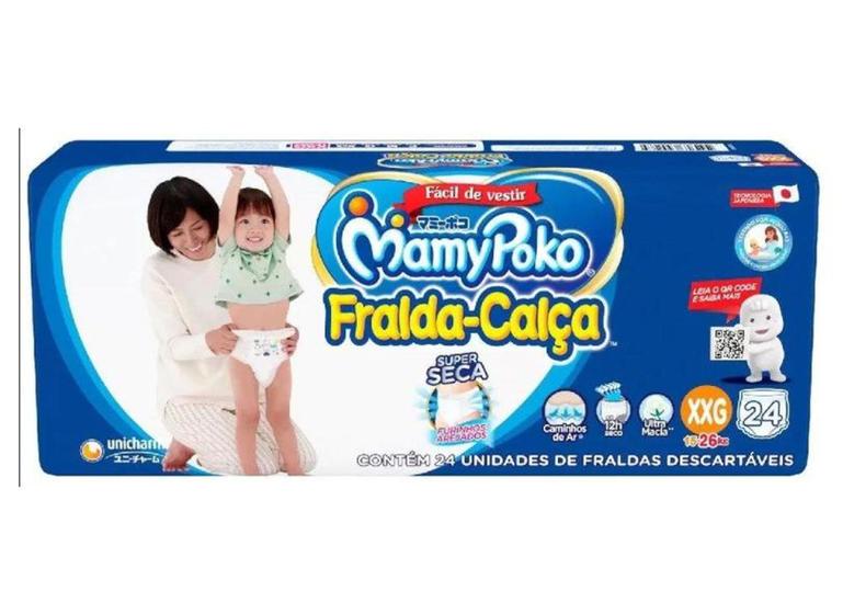 Imagem de Fralda Calça Mamypoko Super Seca Azul 1 Pacote Tamanho XXG 15-26kg 22 unidades