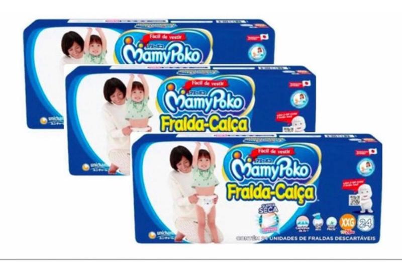 Fralda Calça MamyPoko Super Seca Tam XXG - ATACADO BARATO - 72 Unidades/Tiras Menor preço em Fralda Calça MamyPoko Super Seca Tam XXG - ATACADO BARATO - 72 Unidades/Tiras