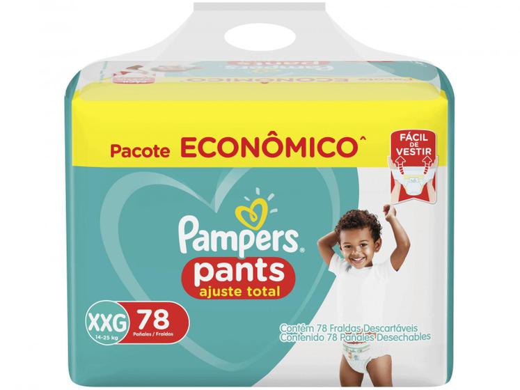 Fralda Calça Pampers Pants Ajuste Total - Tam. XXG 14 A 25kg 78 ...