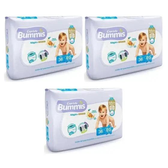 Fralda Capricho Bummis 3 Pacotes Tamanho XG Com 38 Unidades Cada Menor preço em Fralda Capricho Bummis 3 Pacotes Tamanho XG Com 38 Unidades Cada