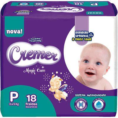 Fralda cremer jumbinho 18un p Menor preço em Fralda cremer jumbinho 18un p