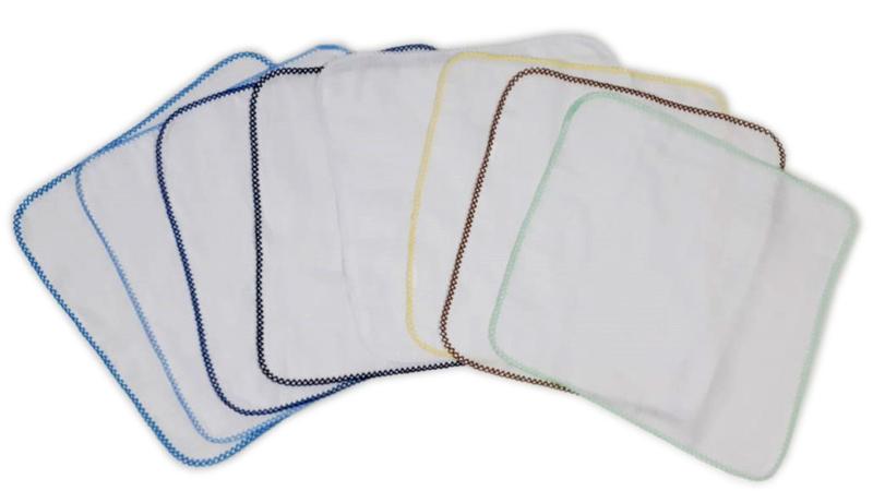 Imagem de Fralda De Boca Bebê Quadriculada 33x33cm Com Crochê