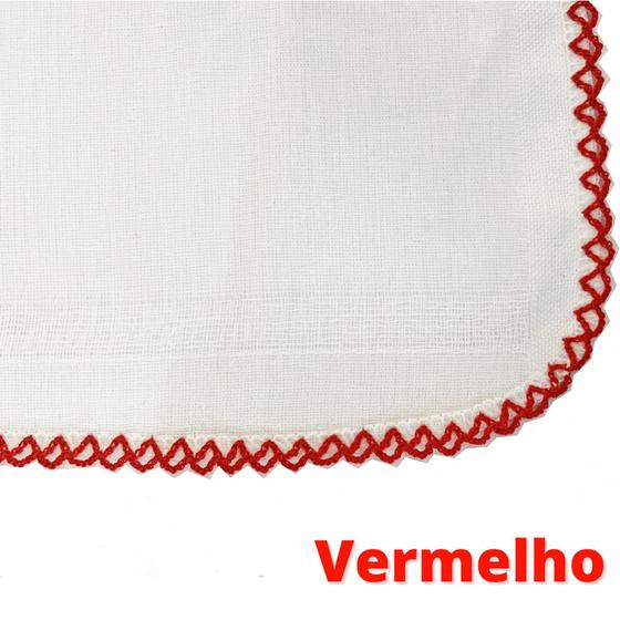 Imagem de Fralda de Ombro 70x70 cm Marca Cremer  Pinte e Borde com faixa de 15cm Com crochê (picueta).