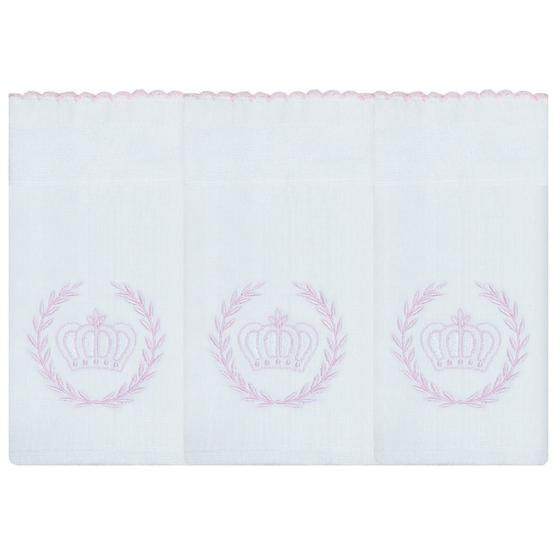 Fralda de Ombro Bord. 03 Pçs - Realeza Rosa Menor preço em Fralda de Ombro Bord. 03 Pçs - Realeza Rosa
