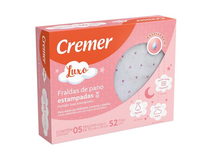 Imagem de Fralda de pano cremer estampada 5-unidades algodão