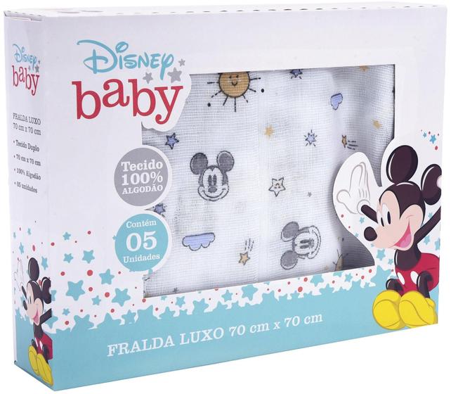 Imagem de Fralda de Pano Luxo Estampa Disney Baby - MINASREY