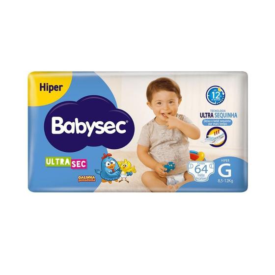 Fralda Descartável Babysec Ultrasec Galinha Pintadinha G 64 Unidades Menor preço em Fralda Descartável Babysec Ultrasec Galinha Pintadinha G 64 Unidades