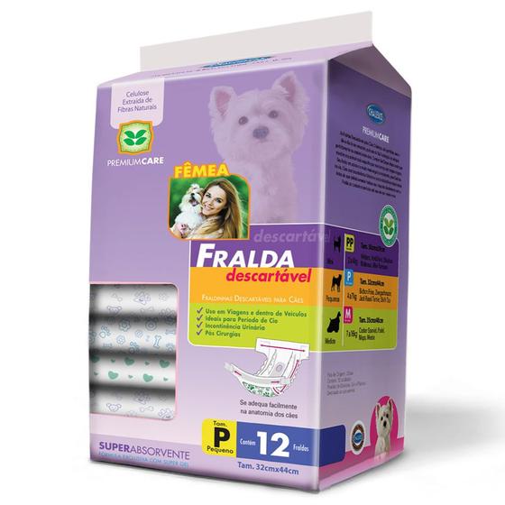 Imagem de Fralda Descartável Chalesco Para Cães Fêmeas - P