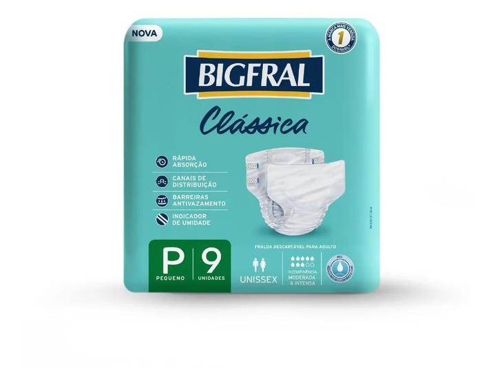 Imagem de Fralda Descartável Geriátrica Bigfral Clássica P C/09 Un