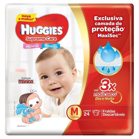 Imagem de Fralda Descartavel Huggies Supreme care M, pacote com 24 unidades