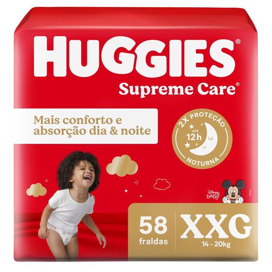 Fralda Descartável Huggies Supreme Care XXG 58 Unidades Menor preço em Fralda Descartável Huggies Supreme Care XXG 58 Unidades