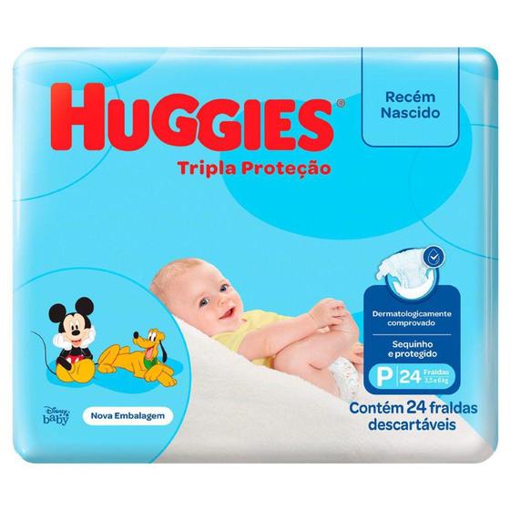 Imagem de Fralda Descartável Huggies Tripla Proteção Jumbinho P 24 Un