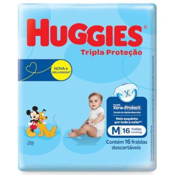 Imagem de Fralda Descartável Huggies Tripla Proteção Todos os Tamanhos