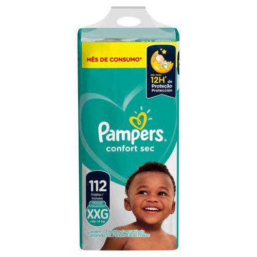 Imagem de Fralda Descartável Infantil Confort Sec Jumbo XXG 112 Unidades Pampers