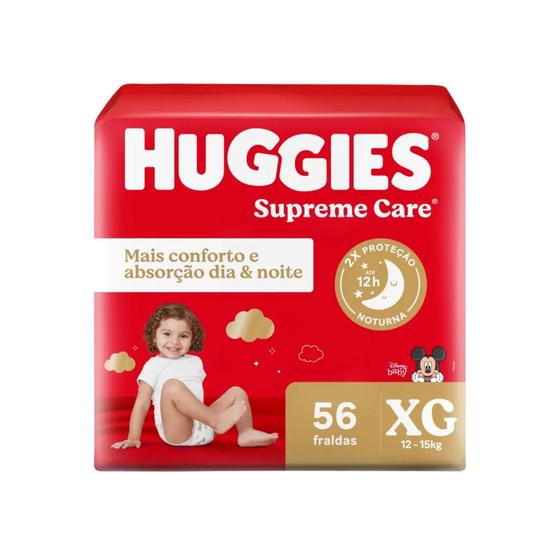 Imagem de Fralda Descartável Infantil Huggies Supreme Care Hiper Dia E Noite