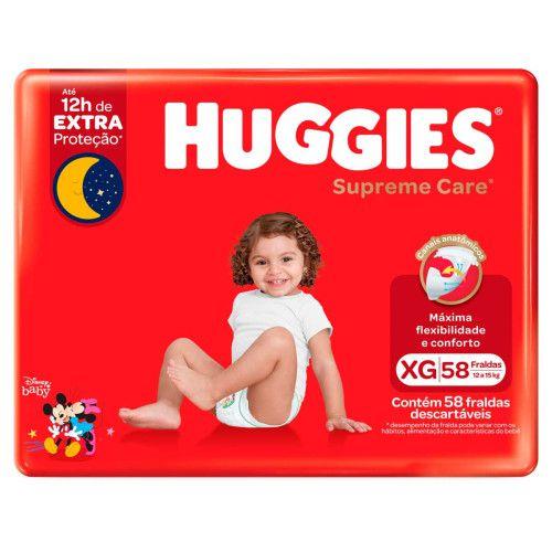 Imagem de Fralda Descartável Infantil Huggies Supreme Care XG 12 a 15kg 58 Unidades