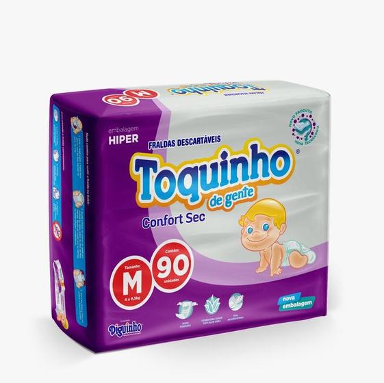 Imagem de Fralda Descartável Infantil Toquinho De Gente Premium P 100 Unidades