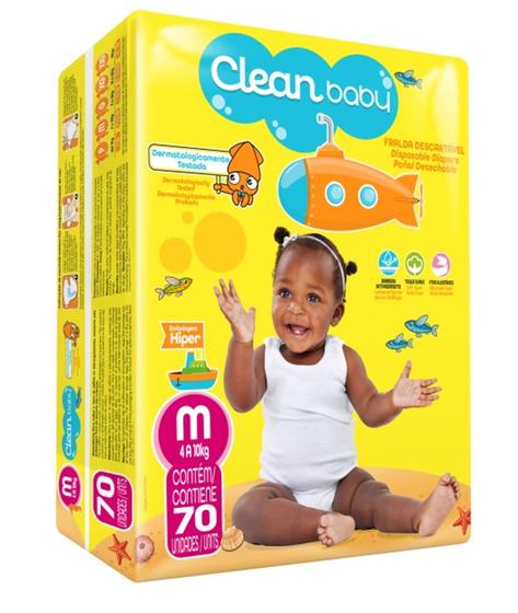 Imagem de Fralda Descartavel M com 70un Clean Baby