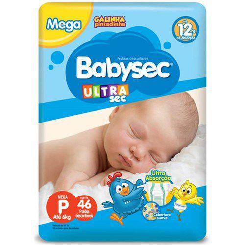 Imagem de Fralda Descartável P Babysec Ultrasec Pacote 46Un