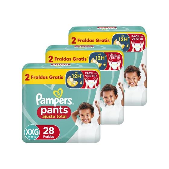 Imagem de Fralda Descartável Pampers, Pants Mega Extra Extra Grande - 4 Pacotes com 28 Tiras