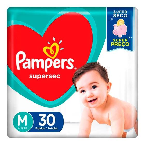 Fralda Descartável Pampers Supersec Pacotão M 30 Unidades é boa?