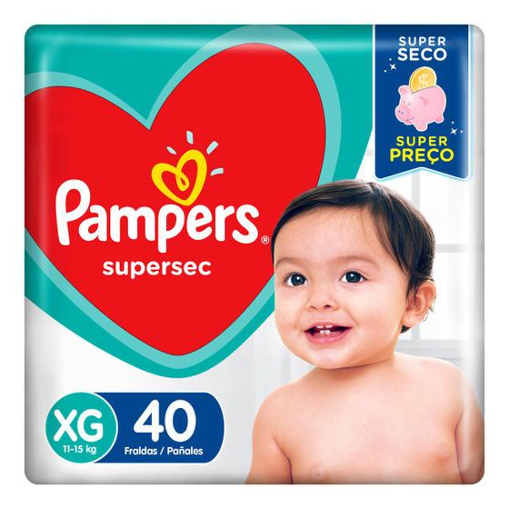 Menor preço em Fralda Descartável Pampers Supersec XG 40 Unidades