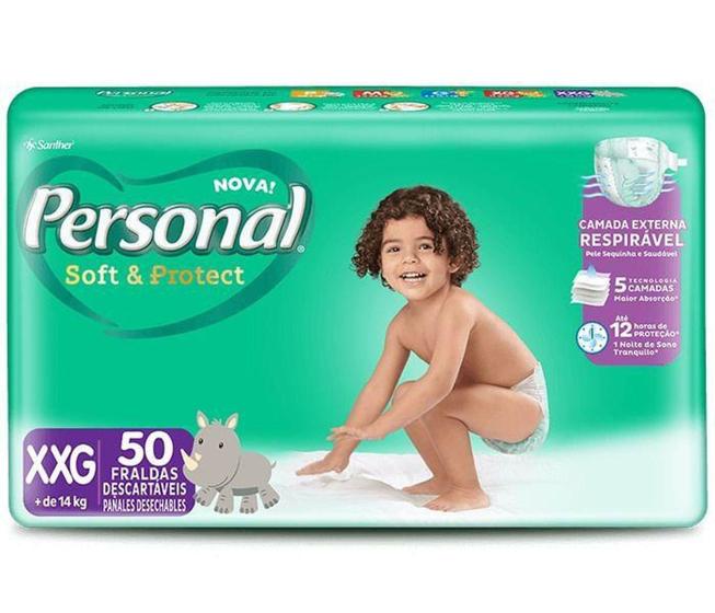 Imagem de Fralda Descartável Personal Baby Soft & Protect Hiper XXG 50 Unidades