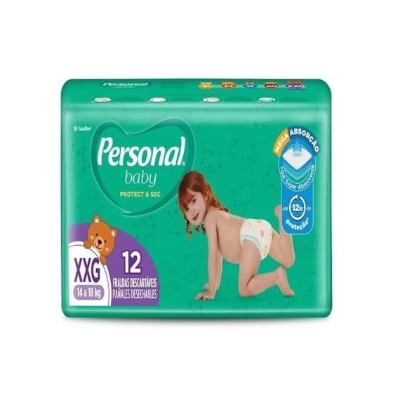 Imagem de Fralda Descartável Personal Soft & Protect Jumbinho Tamanho XXG - 12 Pacotes com 12 Tiras