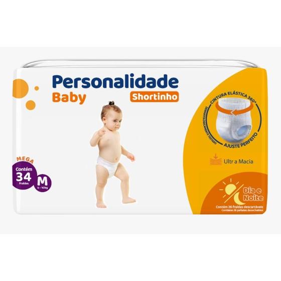 Imagem de Fralda Descartavel Personalidade Baby Shortinho - Todos Os Tamanhos M,G,XG,XXG