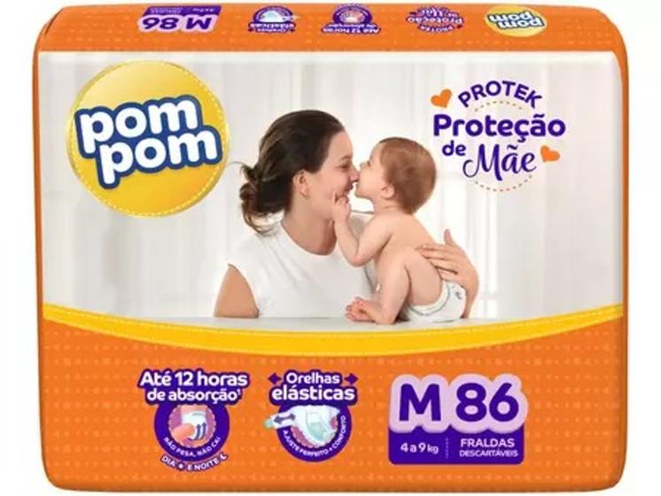 Imagem de Fralda Descartável PomPom DermaProtek Pacote Hiper