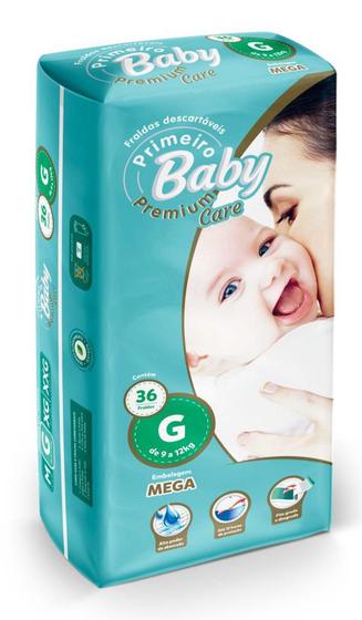 Imagem de Fralda Descartável Primeiro Baby Premium Care - MEGA -  G