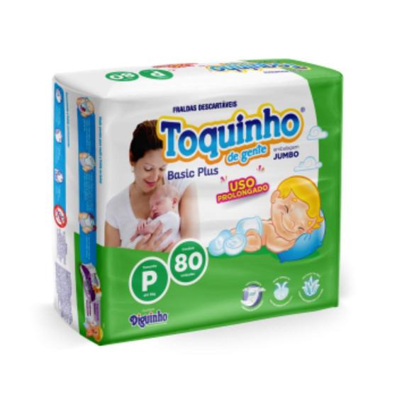 Imagem de Fralda Descartavel Toquinho de Gente Basic Plus P x 80 Unidades - Diguinho