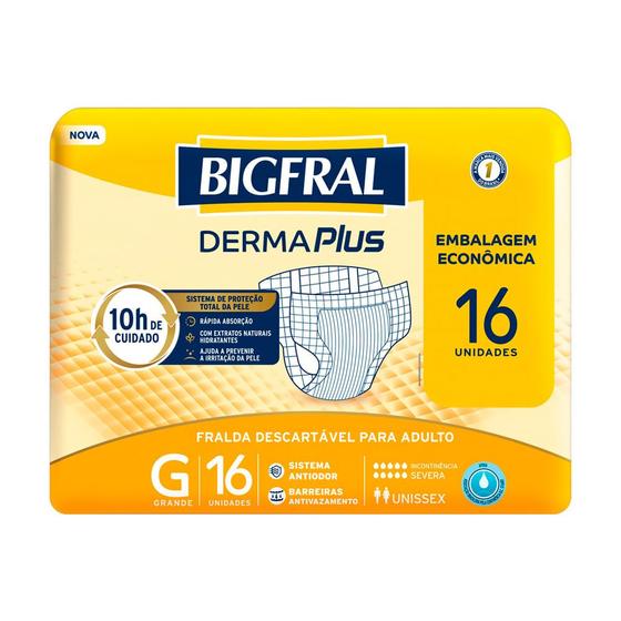 Fralda Geriátrica Bigfral Derma Plus Tamanho G com 16 Unidades é ruim? Fralda Geriátrica Bigfral Derma Plus Tamanho G com 16 Unidades é boa?