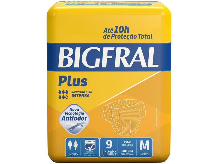 Imagem de Fralda Geriátrica Bigfral Plus M - 9 Unidades