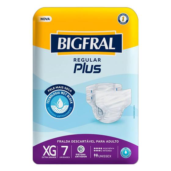 Fralda Geriátrica Bigfral Regular Plus Tamanho XG com 7 Unidades Menor preço em Fralda Geriátrica Bigfral Regular Plus Tamanho XG com 7 Unidades