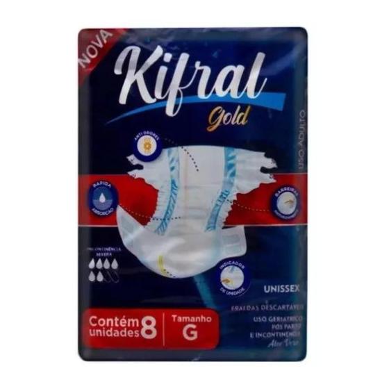 Imagem de Fralda Geriátrica Descart Kifral - Tam G (kit 4pct X 8un)