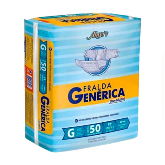 Imagem de Fralda Geriatrica Descartável Adulto Generica G 1 Pacote Com 50 unidades - Lançamento