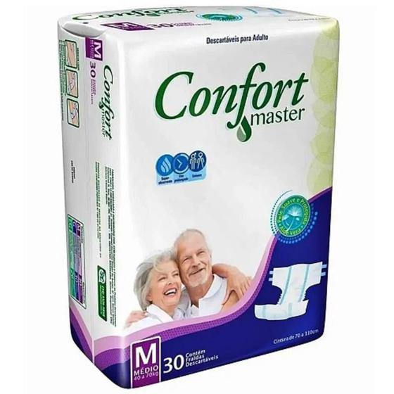 Fralda Geriátrica Descartável Adulto Pacotão Econômico Confort Master Tam M/G OU EG Menor preço em Fralda Geriátrica Descartável Adulto Pacotão Econômico Confort Master Tam M/G OU EG