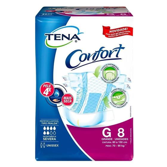 Fralda Geriátrica Descartável Confort Tam. G 72 Unidades -Tena Menor preço em Fralda Geriátrica Descartável Confort Tam. G 72 Unidades -Tena