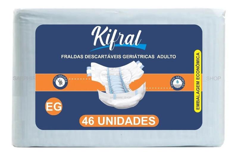 Imagem de Fralda Geriátrica Kifral Fardo C/46 Unidades Extra Grande