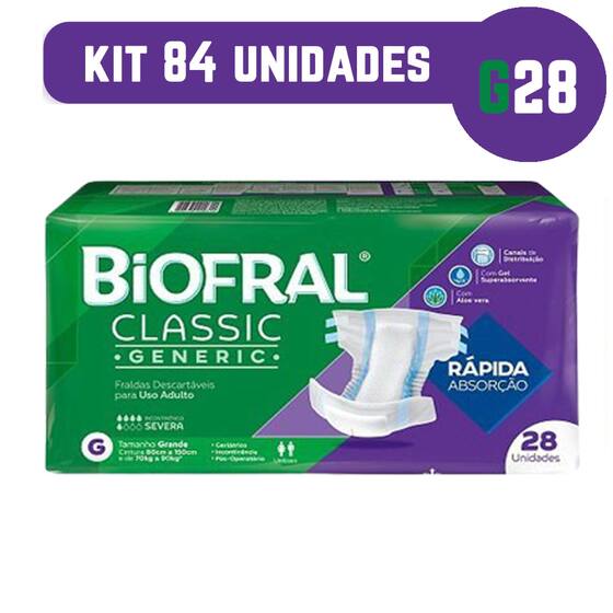 Fralda Geriátrica no Atacado Biofral Classic Generic - Fralda ...