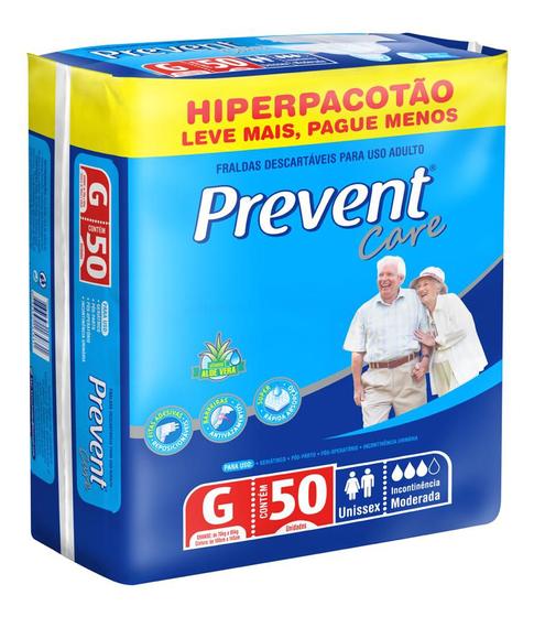 Fralda Geriátrica Prevent Hiper G com 50 Unidades é boa?