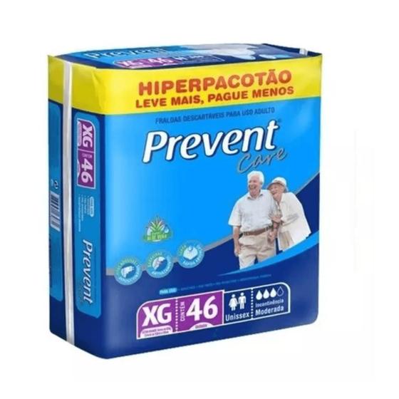 Imagem de Fralda Geriátrica Prevent Hiper XG com 46 Unidades