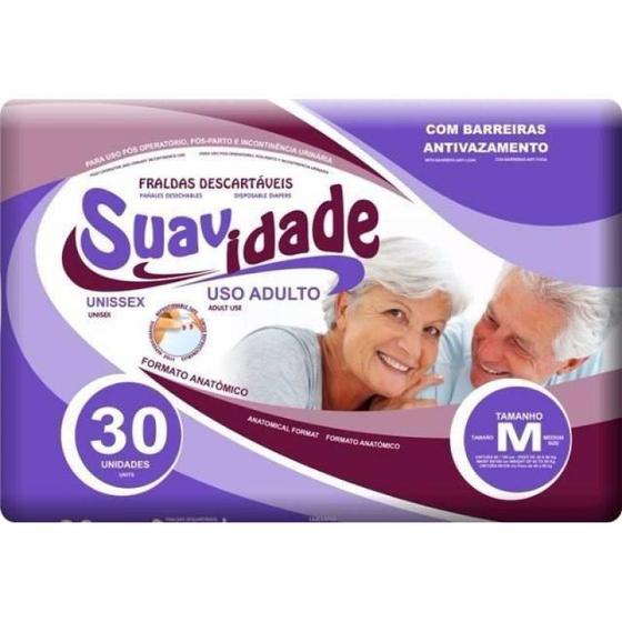 Imagem de Fralda Geriátrica Suavidade M Com 30 Unidades